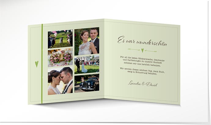 Dankeskarte Hochzeit 736 Dankeskarte Hochzeit
