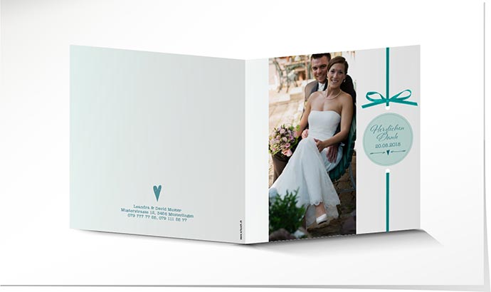 Dankeskarte Hochzeit 736 Dankeskarte Hochzeit