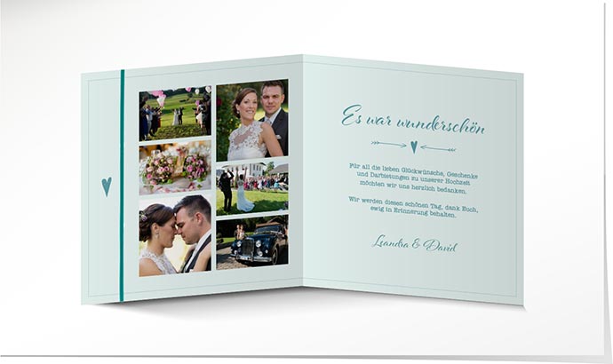Dankeskarte Hochzeit 736 Dankeskarte Hochzeit