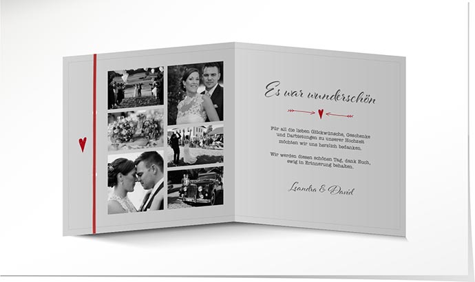 Dankeskarte Hochzeit 736 Dankeskarte Hochzeit