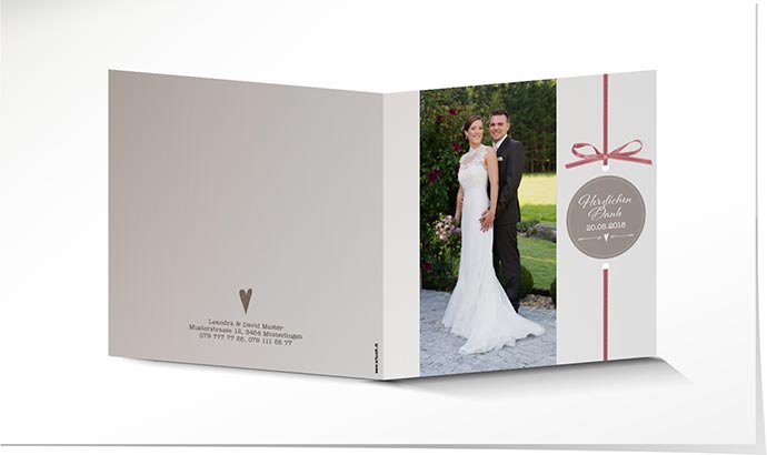 Dankeskarte Hochzeit 736 Dankeskarte Hochzeit