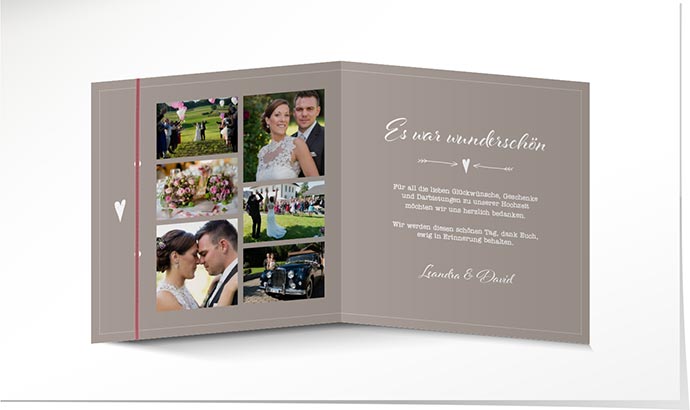 Dankeskarte Hochzeit 736 Dankeskarte Hochzeit