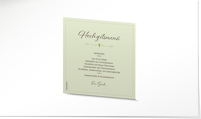 Menükarte Hochzeit 736 Menükarte Hochzeit