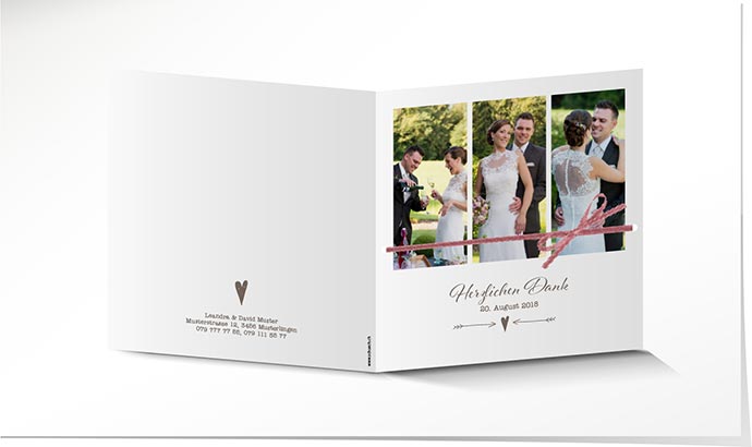 Dankeskarte Hochzeit 737 Dankeskarte Hochzeit