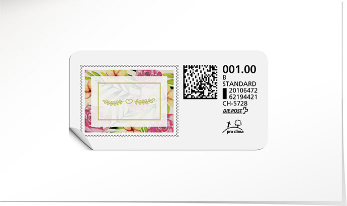 B-Post-Briefmarke 738 lime