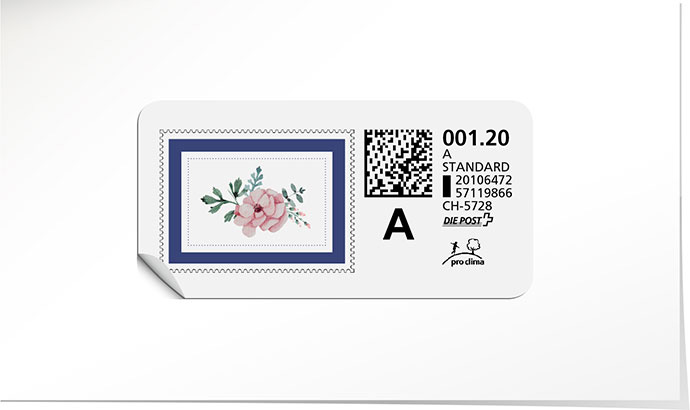 A-Post-Briefmarke 739 silber