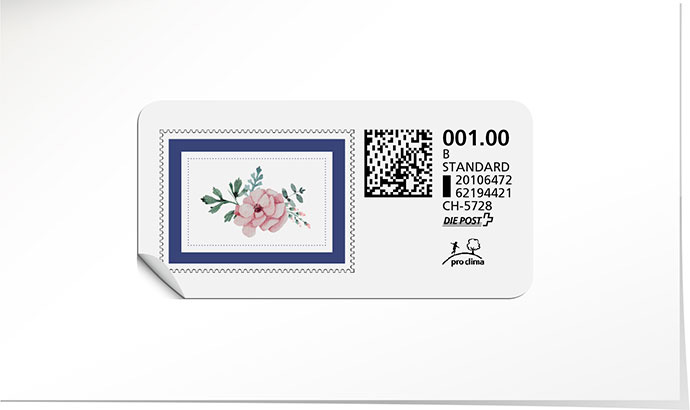 B-Post-Briefmarke 739 silber