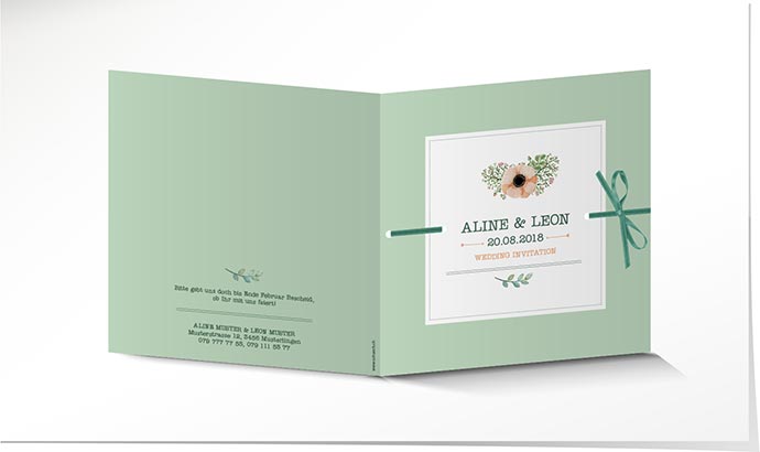 Hochzeitseinladung 739 Hochzeitskarte