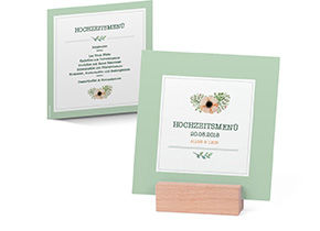 Menükarte Hochzeit 739