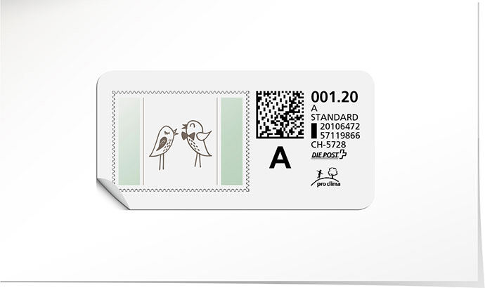 A-Post-Briefmarke 740 amande