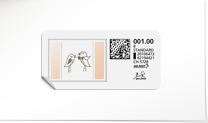 B-Post-Briefmarke 740 géranium