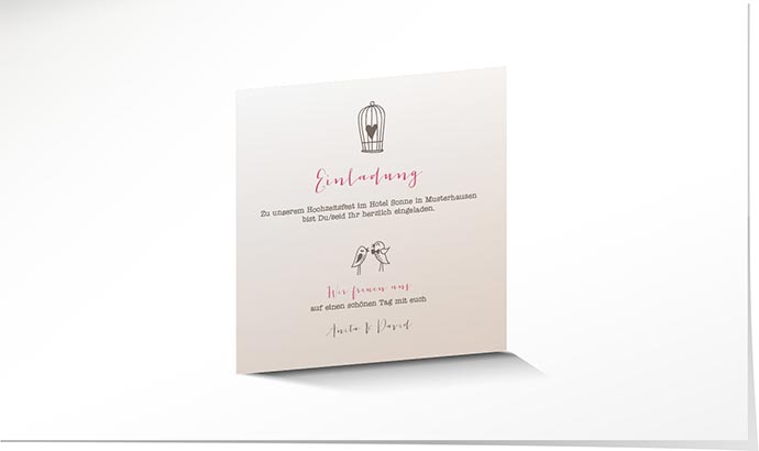Einlagekarte 740 Einlagekarte Hochzeit