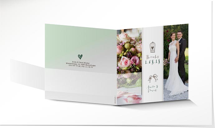 Dankeskarte Hochzeit 740 Dankeskarte Hochzeit