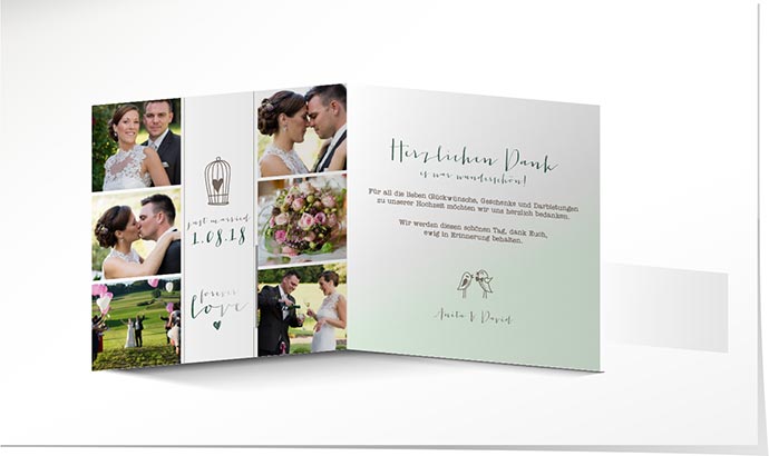 Dankeskarte Hochzeit 740 Dankeskarte Hochzeit