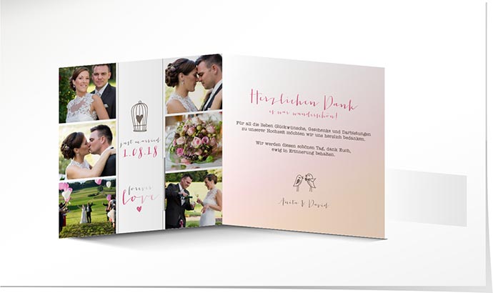 Dankeskarte Hochzeit 740 Dankeskarte Hochzeit
