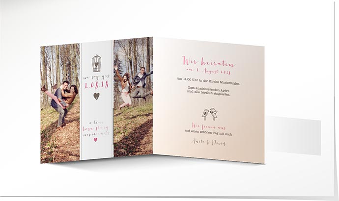Hochzeitseinladung 740 Hochzeitskarte