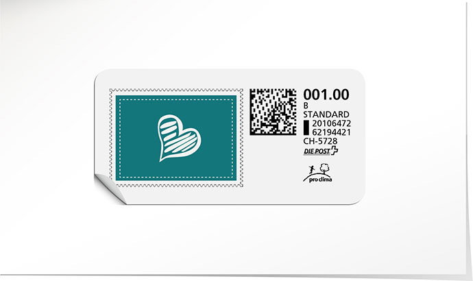 B-Post-Briefmarke 741 riviera blue