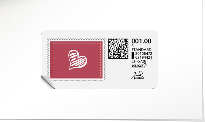 B-Post-Briefmarke 741 vanille