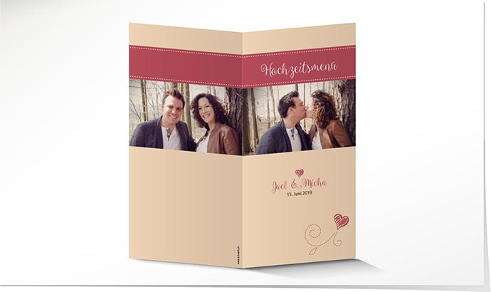 Menükarte Hochzeit 741 Menükarte Hochzeit