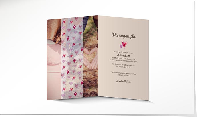 Hochzeitseinladung 742 Hochzeitskarte