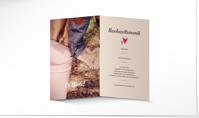 Menükarte Hochzeit 742 Menükarte Hochzeit