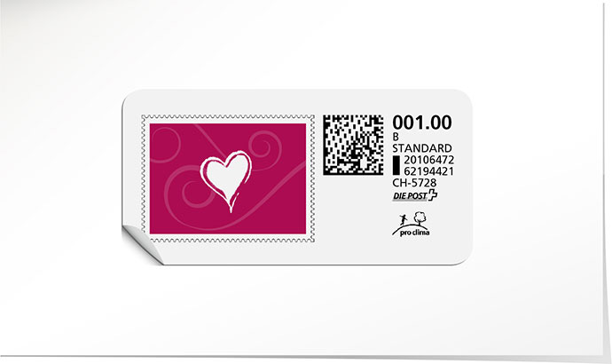 B-Post-Briefmarke 743 hot pink