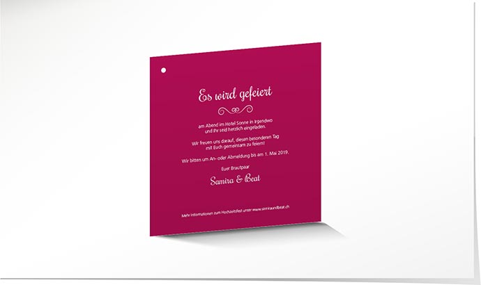 Einlagekarte 743 Einlagekarte Hochzeit