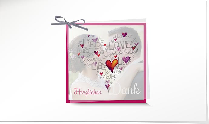 Dankeskarte Hochzeit 743 Dankeskarte Hochzeit