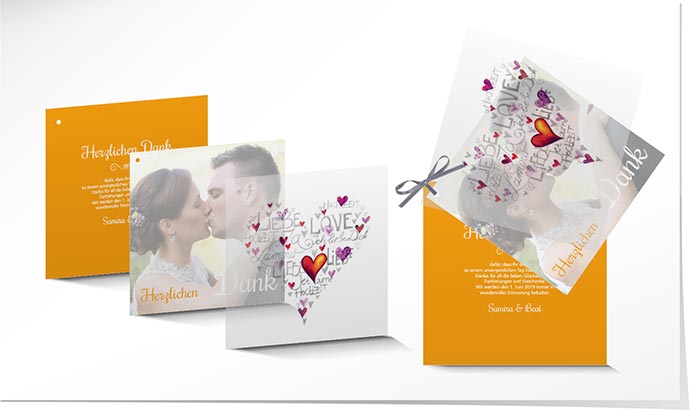 Dankeskarte Hochzeit 743 Dankeskarte Hochzeit