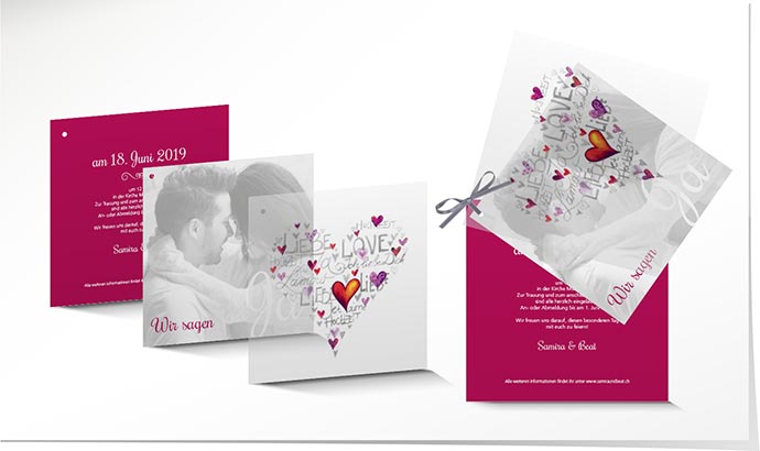 Hochzeitseinladung 743 Hochzeitskarte