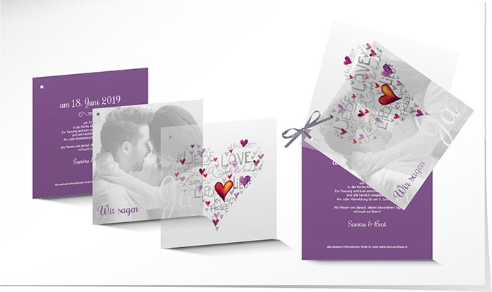 Hochzeitseinladung 743 Hochzeitskarte