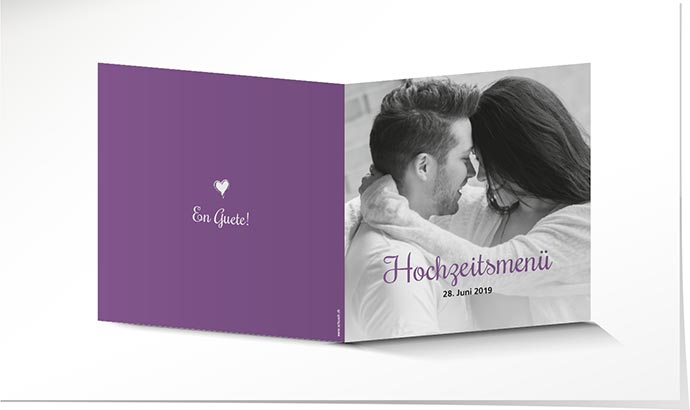 Menükarte Hochzeit 743 Menükarte Hochzeit