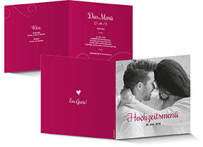 Menükarte Hochzeit 743