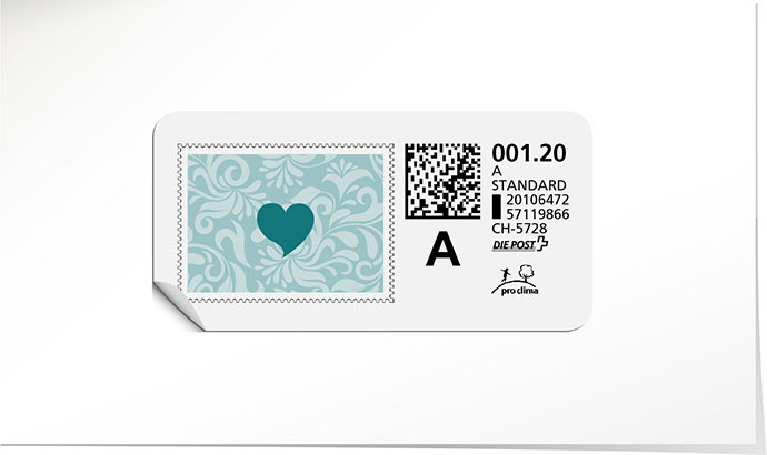 A-Post-Briefmarke 747 riviera blue