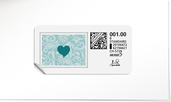 B-Post-Briefmarke 747 riviera blue