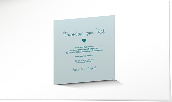 Einlagekarte 747 Einlagekarte Hochzeit