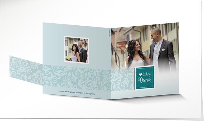 Dankeskarte Hochzeit 747 Dankeskarte Hochzeit