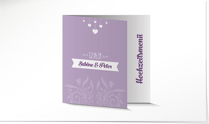 Menükarte Hochzeit 748 Menükarte Hochzeit