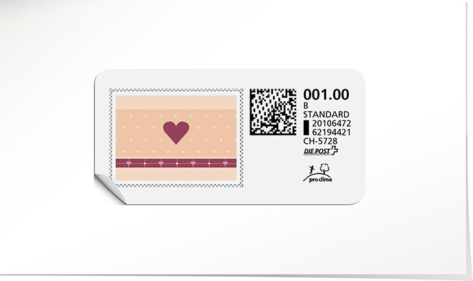 B-Post-Briefmarke 749 abricot