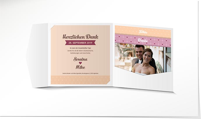 Dankeskarte Hochzeit 749 Dankeskarte Hochzeit