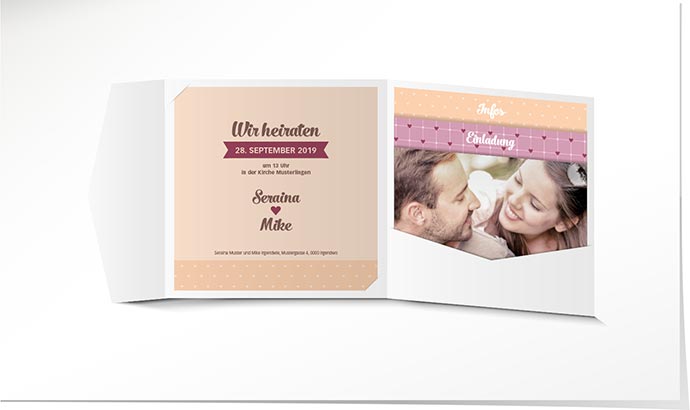 Hochzeitseinladung 749 Hochzeitskarte