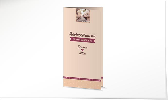 Menükarte Hochzeit 749 Menükarte Hochzeit