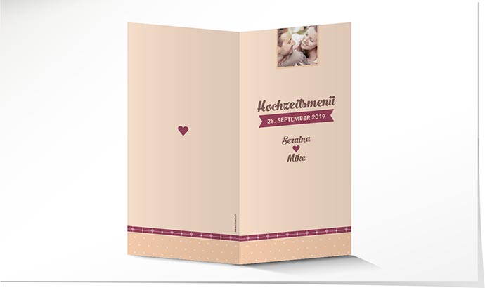 Menükarte Hochzeit 749 Menükarte Hochzeit