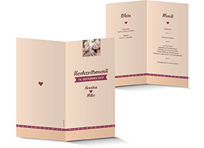 Menükarte Hochzeit 749