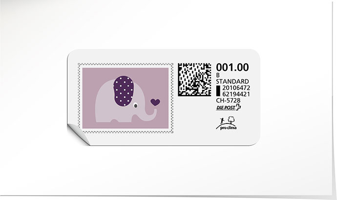 B-Post-Briefmarke 751 purple