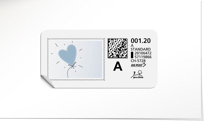 A-Post-Briefmarke 754 bleuet