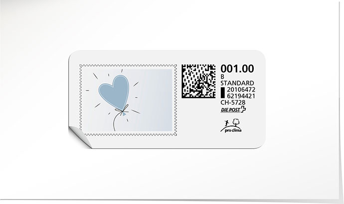 B-Post-Briefmarke 754 bleuet