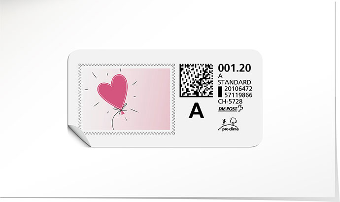 A-Post-Briefmarke 754 géranium