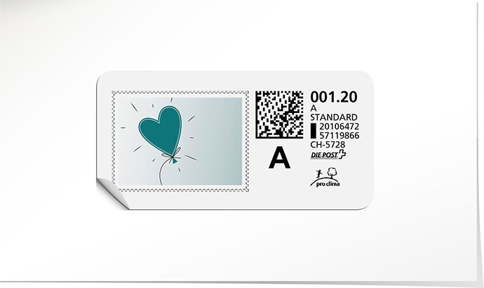 A-Post-Briefmarke 754 riviera blue