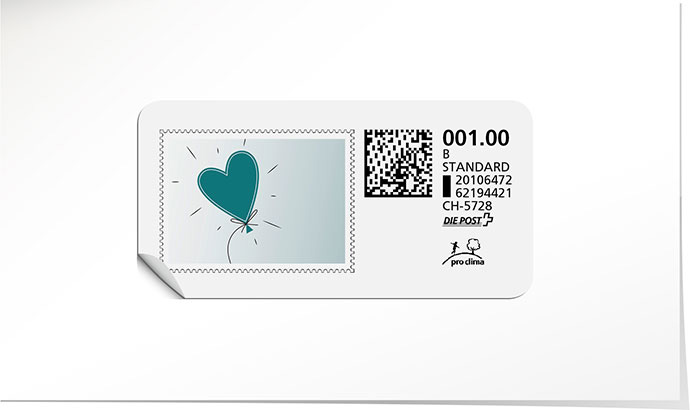 B-Post-Briefmarke 754 riviera blue